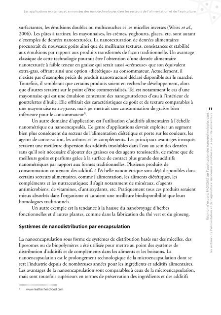 Réunion d'experts FAO/OMS sur l'application des nanotechnologies ...