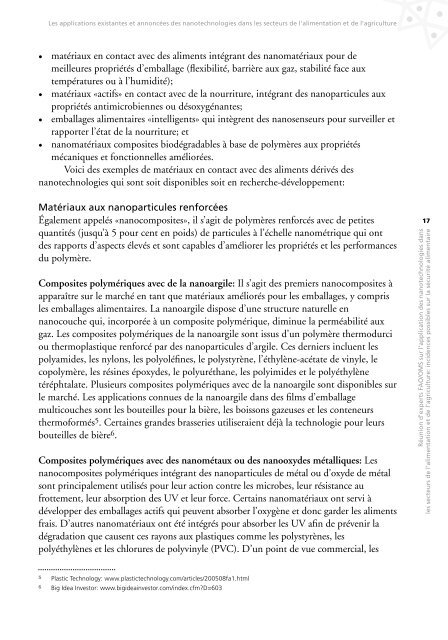 Réunion d'experts FAO/OMS sur l'application des nanotechnologies ...