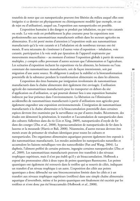 Réunion d'experts FAO/OMS sur l'application des nanotechnologies ...