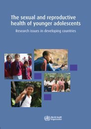 The sexual and reproductive health of younger adolescents