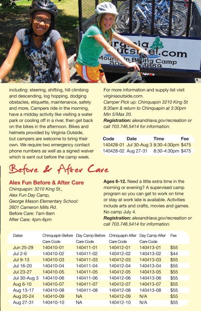 Summer Camps Guide - City of Alexandria