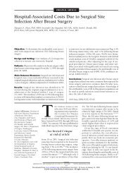 Hospital-Associated Costs Due to Surgical Site Infection After Breast ...