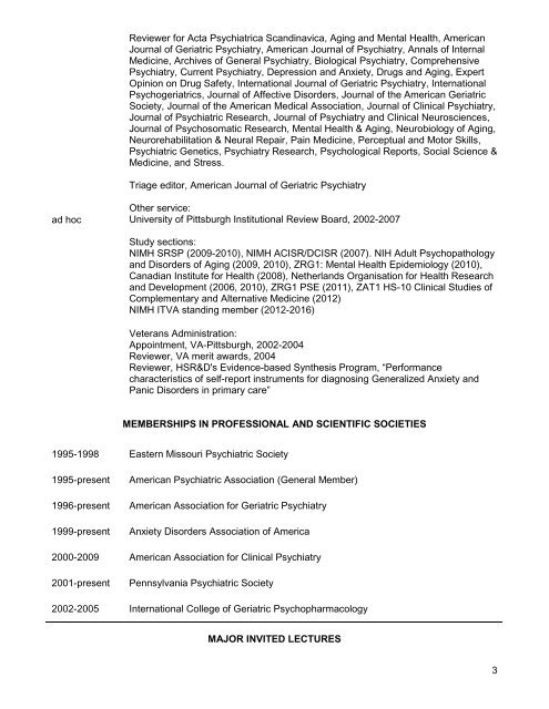 CURRICULUM VITAE Eric J. Lenze, M.D. - Institute for Public Health