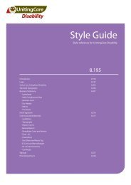 Style Guide: Disability - UnitingCare NSW.ACT