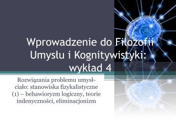 teoria identycznoÅci typÃ³w - Filozofia UmysÅu i Kognitywistyka