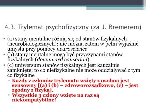 stan mentalny - Filozofia UmysÅu i Kognitywistyka