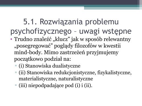 stan mentalny - Filozofia UmysÅu i Kognitywistyka