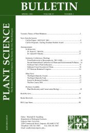 BULLETIN - Botanical Society of America