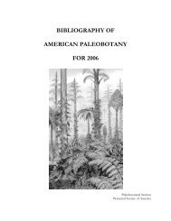 bibliography of american paleobotany for 2006 - Botanical Society of ...