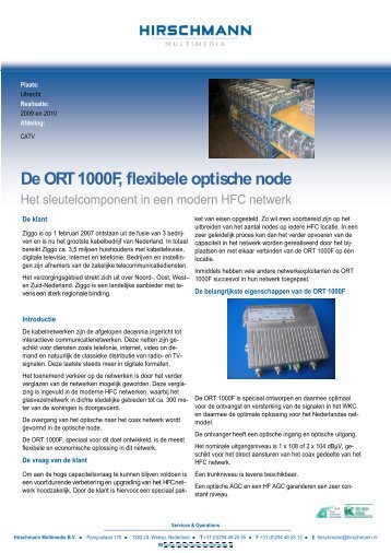 De ORT 1000F, flexibele optische node - Hirschmann