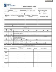 Medical History Form - Inova Health System