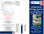 CCRN/PCCN Review Course - Inova Health System