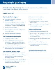 Preparing for your Surgery - Inova Health System