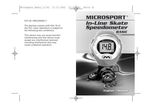 In-Line Skate Speedometer - MICROSPORT