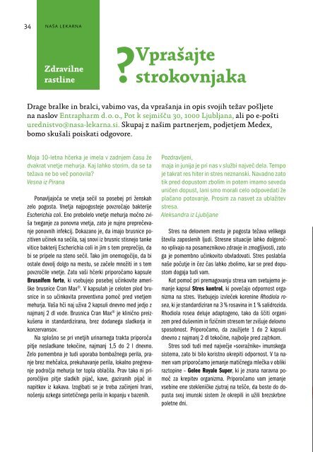 Revija za zdrav Å¾ivljenjski slog - NaÅ¡a lekarna