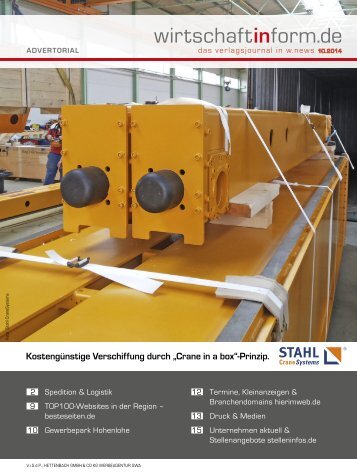 Spedition & Logistik | wirtschaftinform.de 10.2014