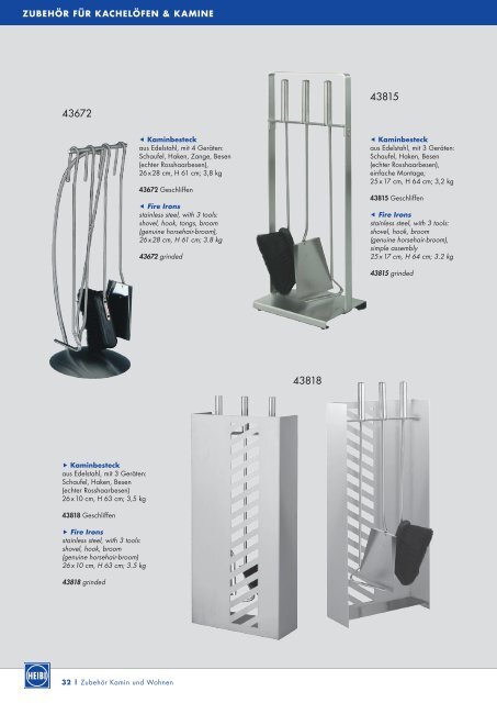 Zubehör für Kachelöfen & Kamine 2014