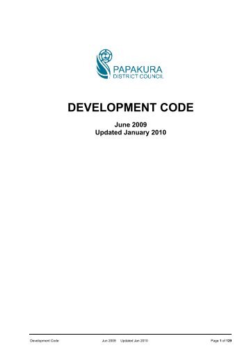 Papakura District Council Development Code ... - Auckland Council