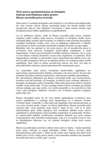 Ainavu ekoloģiskās plānošanas principi atsevišķā meža masīvā