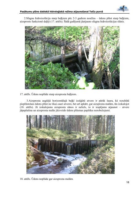 Pasākumu plāns dabiskā hidroloģiskā režīma atjaunošanai Teiču ...