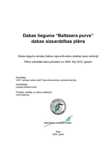 lejupielādēt - Dabas aizsardzības pārvalde