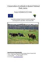 Conservation of wetlands in Ķemeri National Park, Latvia Project ...