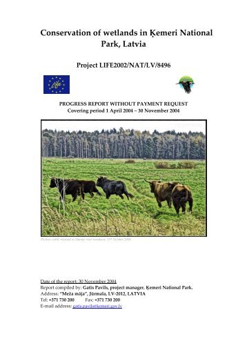 Conservation of wetlands in Ķemeri National Park, Latvia Project ...