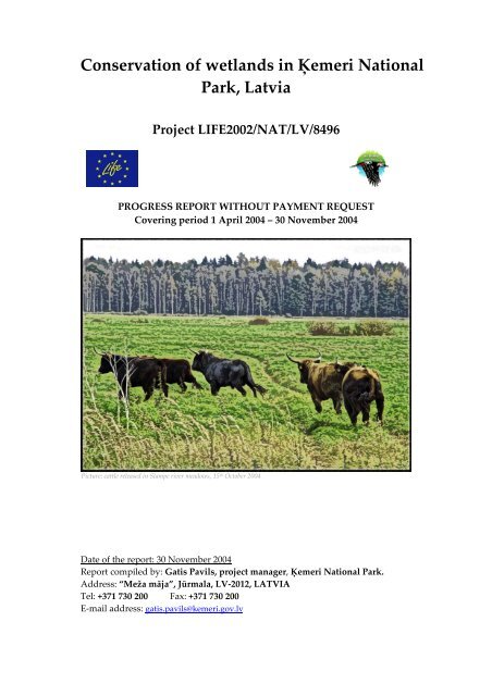 Conservation of wetlands in Ķemeri National Park, Latvia Project ...