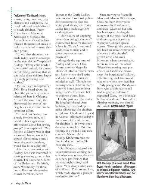Summer Newsletter 2005.qxd - Magnolia Manor