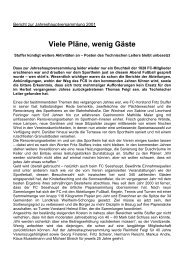 Viele Pläne, wenig Gäste - FC Seeshaupt ev