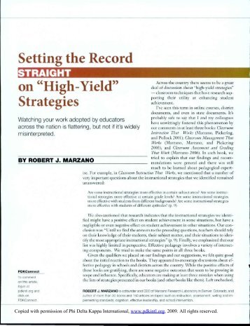 Setting the Record Straight on âHigh-Yieldâ Strategies - OCM Boces