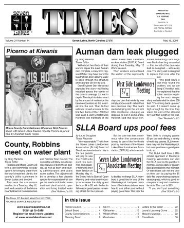 Auman dam leak plugged - Seven Lakes Times