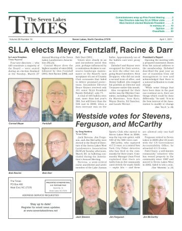 SLLA elects Meyer, Fentzlaff, Racine & Darr - Seven Lakes Times