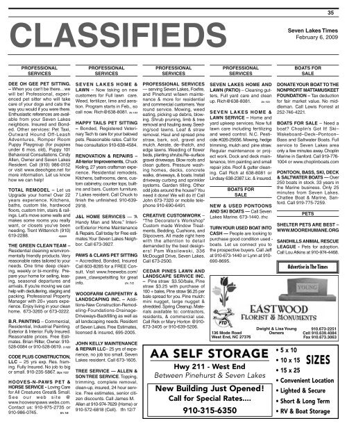 February 6, 2009 - Seven Lakes Times