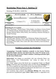 Bezirksliga Weser Ems 3, Spieltag 22 - Fc-47-Leschede
