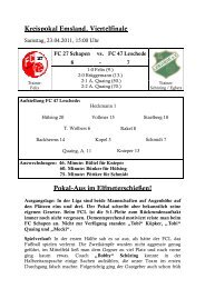 Kreispokal Emsland, Viertelfinale Pokal-Aus im ... - Fc-47-Leschede