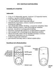 078 DIGITÃLIS KAPCSOLÃÃRA HASZNÃLATI UTASÃTÃS JellemzÅk