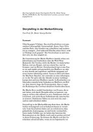 Storytelling in der MarkenfÃ¼hrung - Prof. Dr. Dieter Georg Herbst
