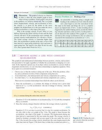 MOTION ALONG A LINE WITH CONSTANT ACCELERATION