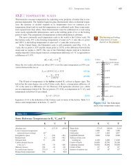 TEMPERATURE SCALES Table 13.1