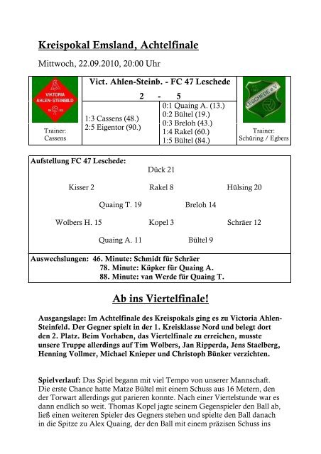 Vict. Ahlen-Steinb. - Fc-47-Leschede