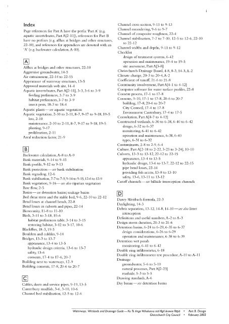 Waterways Code Guidelines Waterways, Wetlands and Drainage Guide - Part B: Design