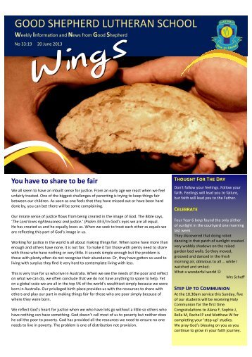 Issue 19 June 20.pub - the Good Shepherd Lutheran School Website