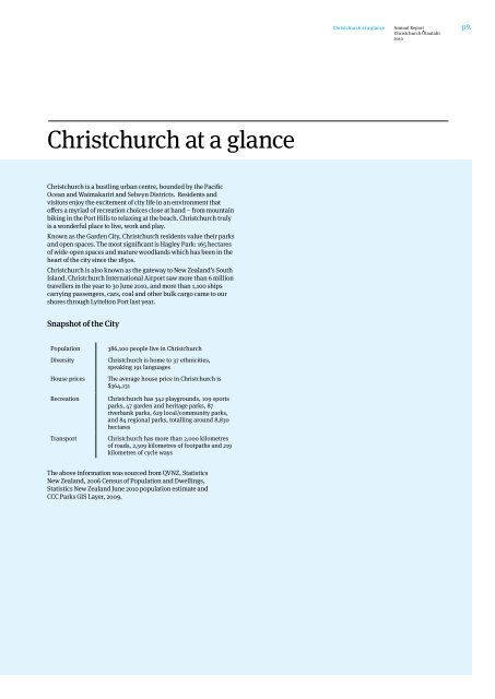 Annual Report 2010 - Christchurch City Council