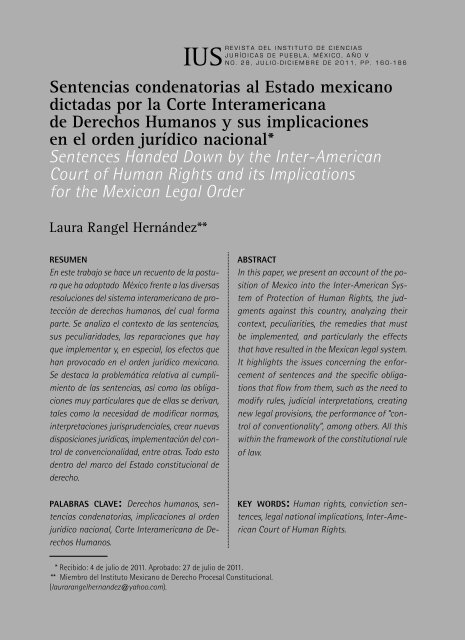 Sentencias condenatorias al Estado mexicano - SciELO - UNAM