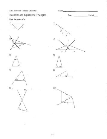 4.3 Isosceles and Equilateral Triangles