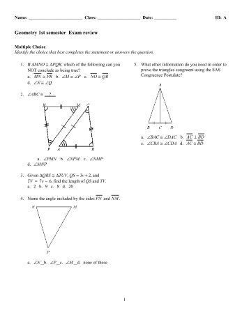 ExamView - Geometry 1st semester exam review 2012-2013.tst