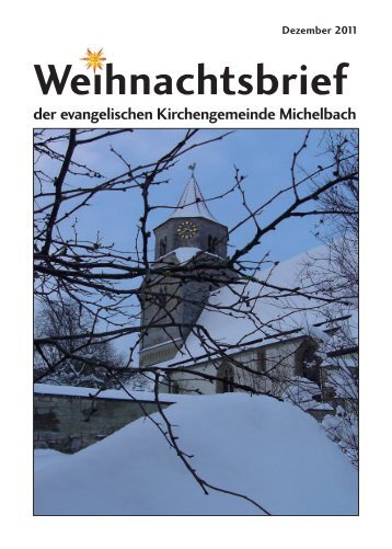 Weihnachten 2011 - Ev. Kirchengemeinde Michelbach/Bilz