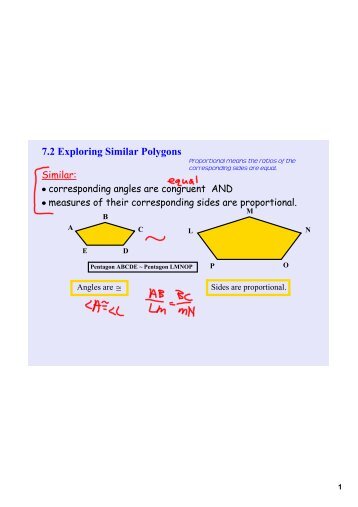 7.2 Exploring Similar Polygons