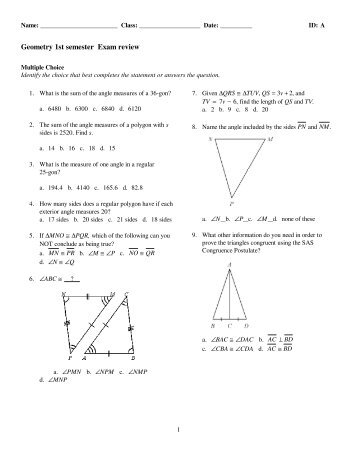 ExamView - Geometry 1st semester exam review.tst